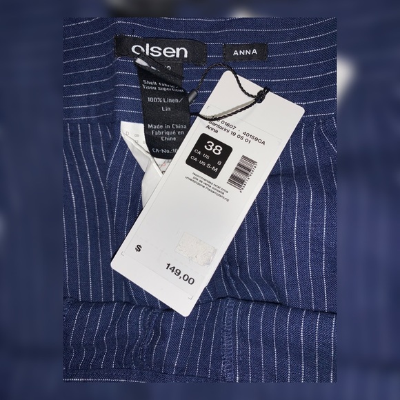 Olsen Anna Santorini Wide Leg Linen Pants - Picture 2 of 4